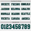 Custom White Midnight Green-Black Long Sleeve Authentic Football Jersey