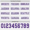 Custom White Purple-Gray Long Sleeve Authentic Football Jersey