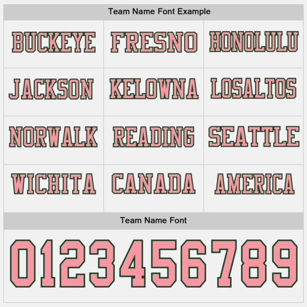 Custom White Medium Pink-Green Long Sleeve Authentic Football Jersey