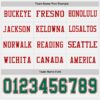 Custom White Kelly Green-Red Long Sleeve Authentic Football Jersey