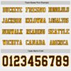 Custom White Brown-Gold Long Sleeve Authentic Football Jersey