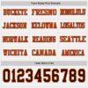 Custom White Brown-Orange Long Sleeve Authentic Football Jersey