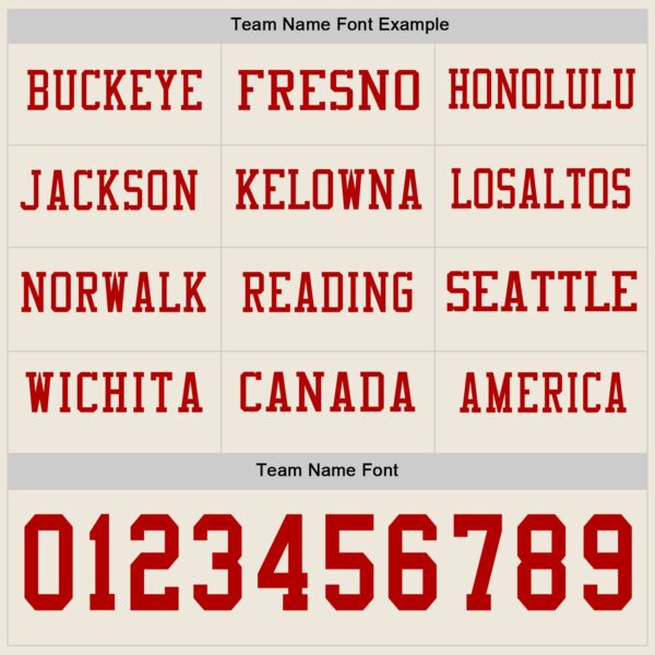 Custom Cream Red Long Sleeve Authentic Football Jersey