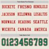 Custom Cream Kelly Green-Red Long Sleeve Authentic Football Jersey