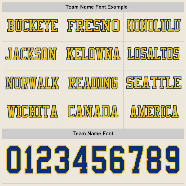 Custom Cream Royal-Yellow Long Sleeve Authentic Football Jersey