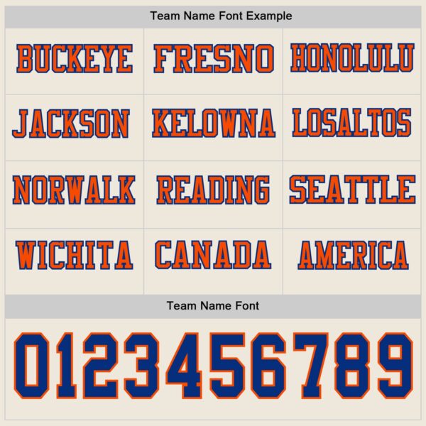 Custom Cream Royal-Orange Long Sleeve Authentic Football Jersey