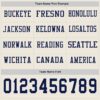 Custom Cream Navy Long Sleeve Authentic Football Jersey