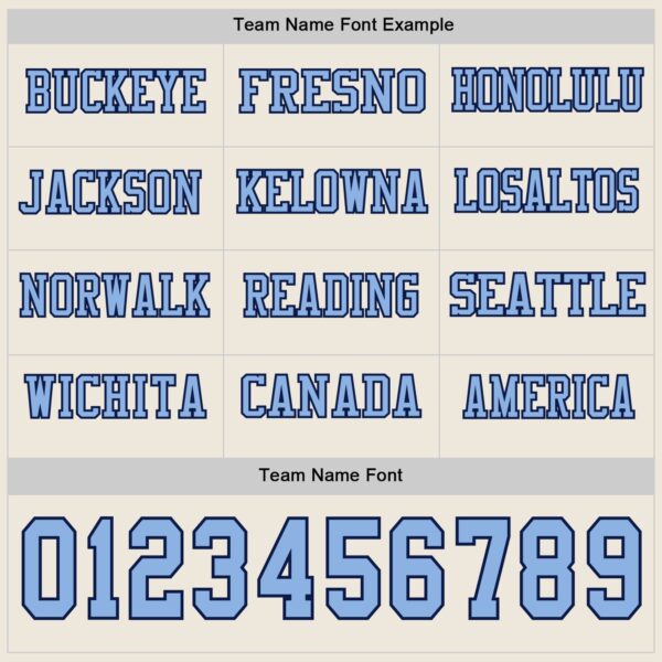 Custom Cream Light Blue-Navy Long Sleeve Authentic Football Jersey