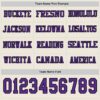 Custom Cream Purple-Black Long Sleeve Authentic Football Jersey