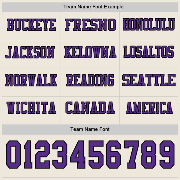 Custom Cream Purple-Black Long Sleeve Authentic Football Jersey