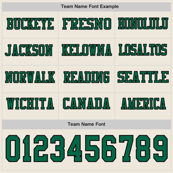 Custom Cream Kelly Green-Black Long Sleeve Authentic Football Jersey