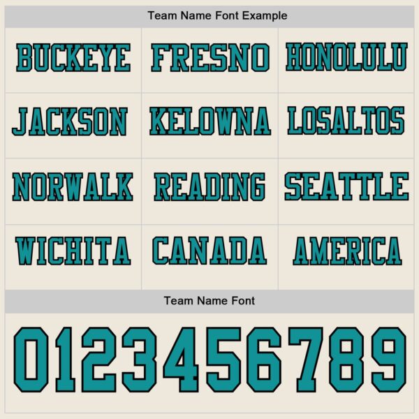 Custom Cream Teal-Black Long Sleeve Authentic Football Jersey