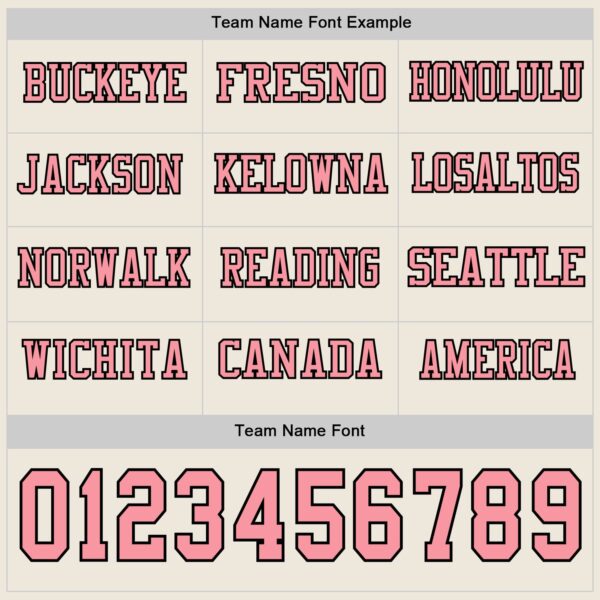 Custom Cream Medium Pink-Black Long Sleeve Authentic Football Jersey