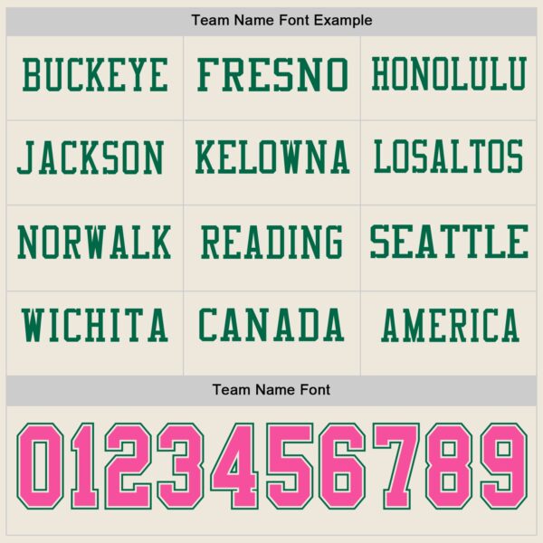 Custom Cream Pink-Kelly Green Long Sleeve Authentic Football Jersey