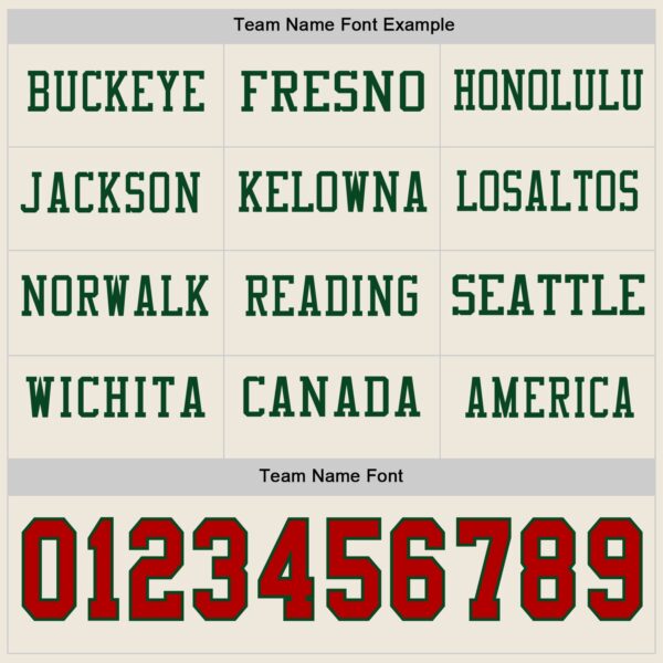 Custom Cream Red-Green Long Sleeve Authentic Football Jersey