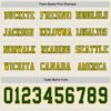 Custom Cream Green-Gold Long Sleeve Authentic Football Jersey