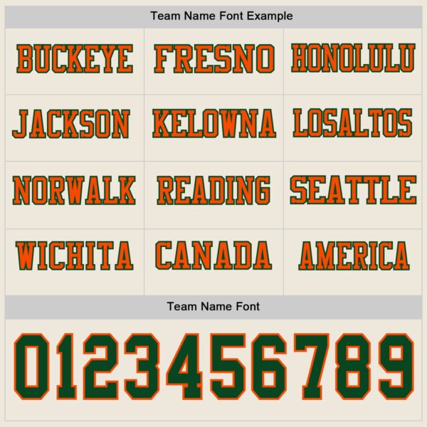 Custom Cream Green-Orange Long Sleeve Authentic Football Jersey