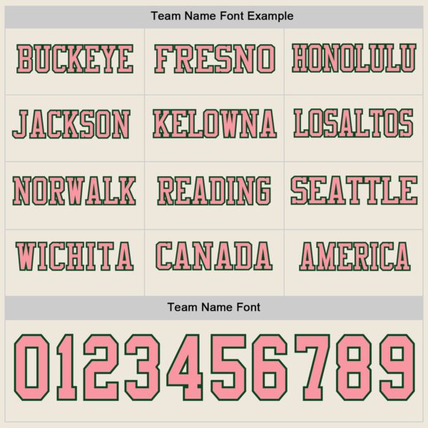 Custom Cream Medium Pink-Green Long Sleeve Authentic Football Jersey