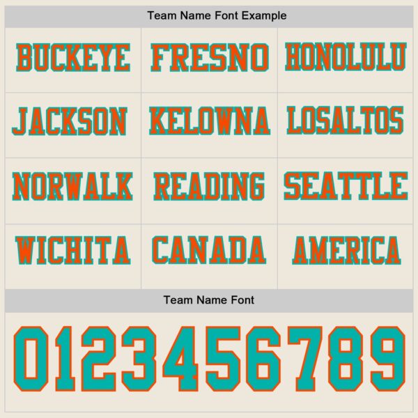 Custom Cream Aqua-Orange Long Sleeve Authentic Football Jersey
