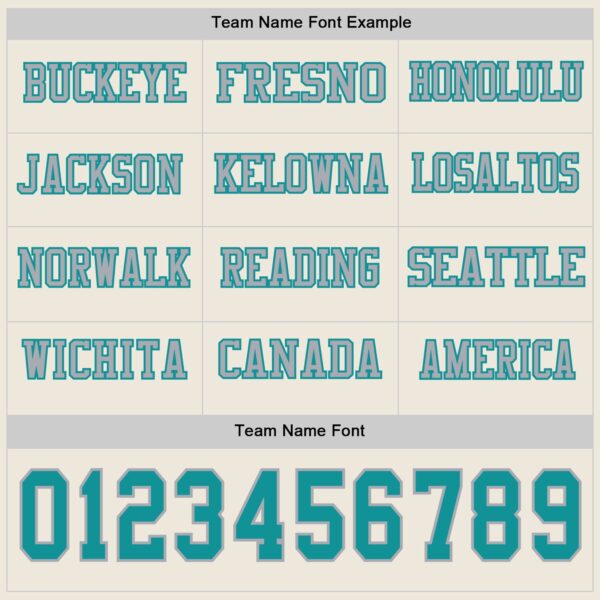 Custom Cream Teal-Gray Long Sleeve Authentic Football Jersey