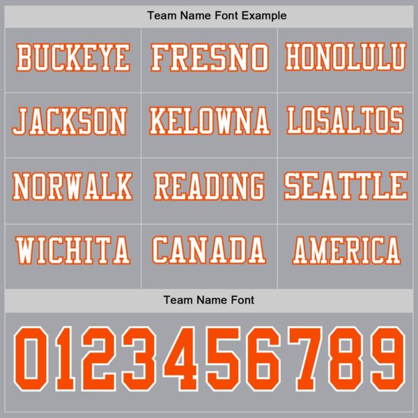 Custom Gray Orange-White Long Sleeve Authentic Football Jersey