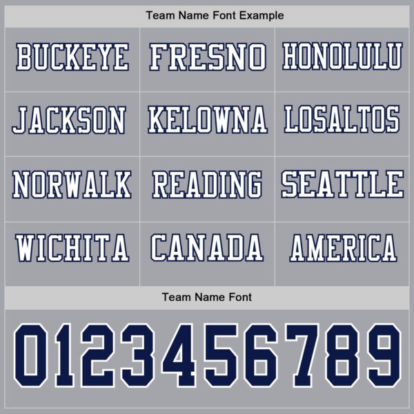 Custom Gray Navy-White Long Sleeve Authentic Football Jersey