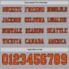 Custom Gray Orange-Black Long Sleeve Authentic Football Jersey