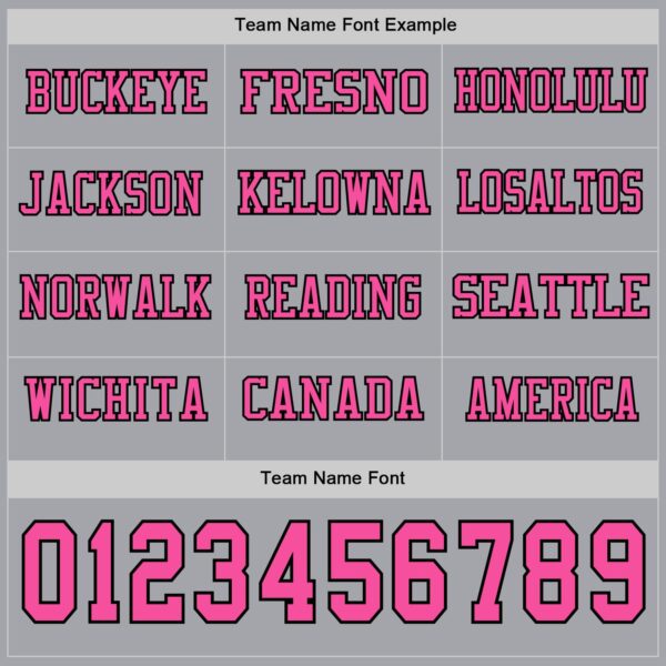 Custom Gray Pink-Black Long Sleeve Authentic Football Jersey