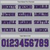 Custom Gray Purple-Black Long Sleeve Authentic Football Jersey
