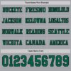 Custom Gray Kelly Green-Black Long Sleeve Authentic Football Jersey