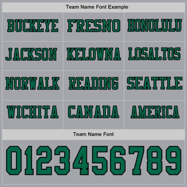 Custom Gray Kelly Green-Black Long Sleeve Authentic Football Jersey