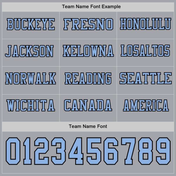 Custom Gray Light Blue-Black Long Sleeve Authentic Football Jersey