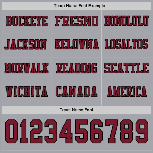 Custom Gray Crimson-Black Long Sleeve Authentic Football Jersey