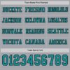 Custom Gray Teal-Black Long Sleeve Authentic Football Jersey