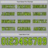 Custom Gray Neon Green-Black Long Sleeve Authentic Football Jersey