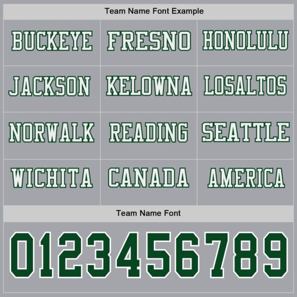 Custom Gray Green-White Long Sleeve Authentic Football Jersey