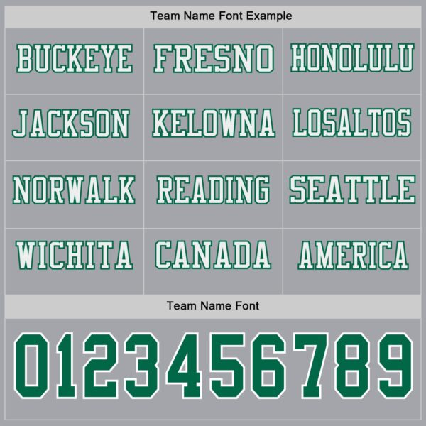 Custom Gray Kelly Green-White Long Sleeve Authentic Football Jersey