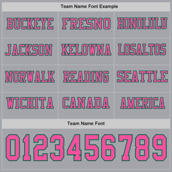 Custom Gray Pink-Kelly Green Long Sleeve Authentic Football Jersey