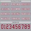 Custom Gray Crimson-White Long Sleeve Authentic Football Jersey
