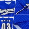 Custom Royal White Pinstripe White-Black Authentic Baseball Jersey