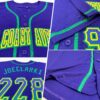 Custom Purple Kelly Green-Gold Authentic Drift Fashion Baseball Jersey