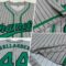 Custom Gray Black Pinstripe Kelly Green Authentic Baseball Jersey