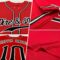 Custom Red Black-White Authentic Baseball Jersey