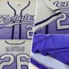 Custom White White-Purple Authentic Fade Fashion Baseball Jersey