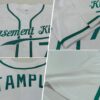 Custom White Teal Authentic Baseball Jersey