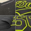 Custom Black Black-Neon Green Two-Button Unisex Softball Jersey