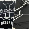 Custom Black Black-White Authentic Baseball Jersey