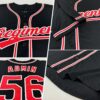 Custom Black Red-White Authentic Baseball Jersey