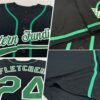 Custom Black Kelly Green-White Authentic Baseball Jersey