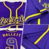Custom Purple Purple-Gold Authentic Baseball Jersey